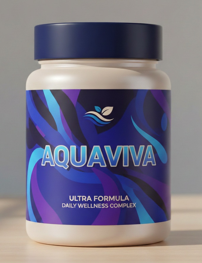 AQUAVIVA product packaging placed on a neutral background